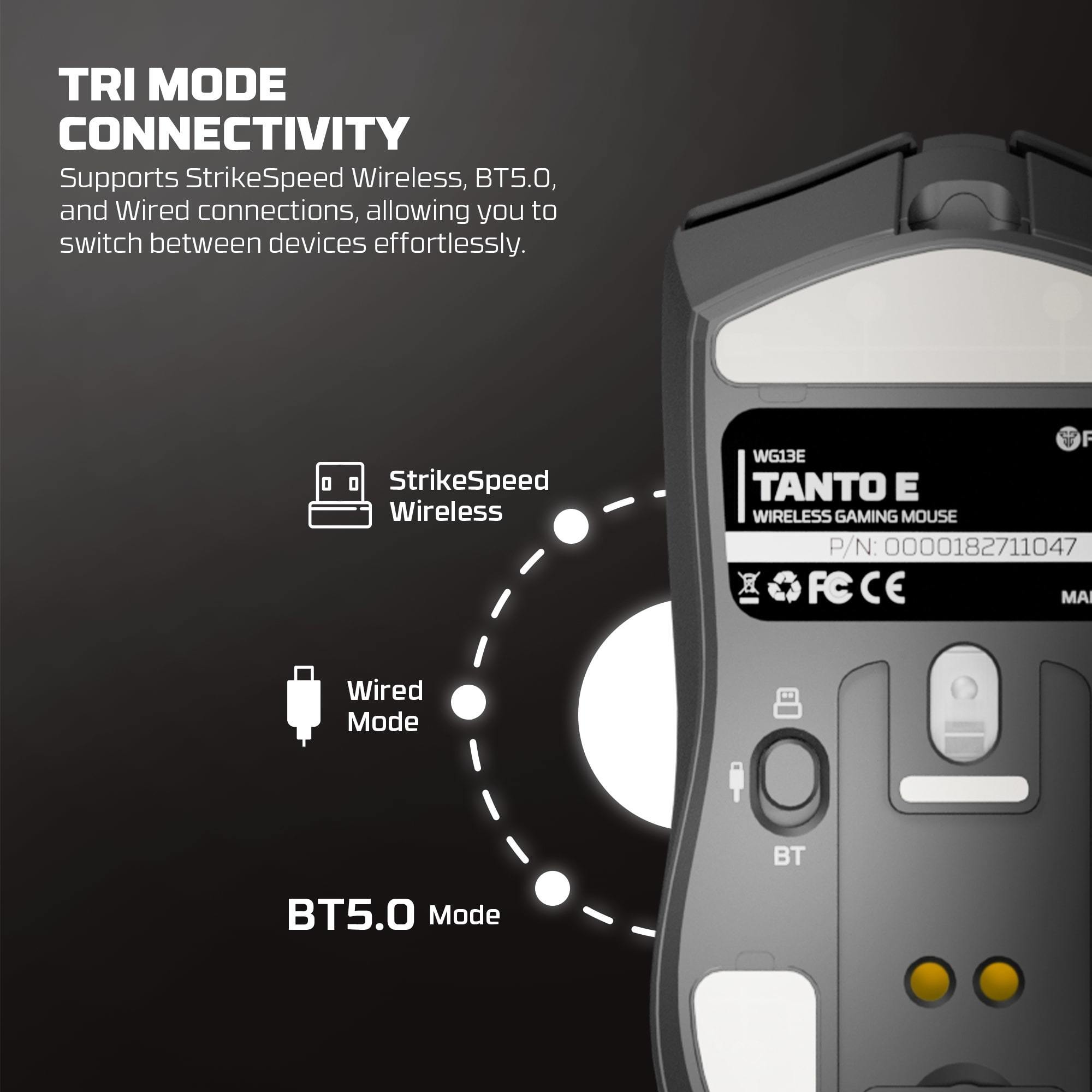 FANTECH TANTOE WG13E Wireless Mouse Three-mode switching and Magnetic Rechargeable Dock PixArt PAW3311 Up to 45 hours Macro Mic - Pink - - Fun Touch Shop