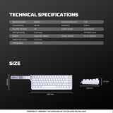 Fantech Magnetic Switch Keyboard ATOM HE68 SERIES MK811 ,White