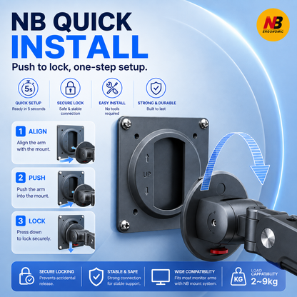 North bayou nb a3 monitor stand monitor arm suitable for 17–32 inch monitors easy installation desk clamp base.