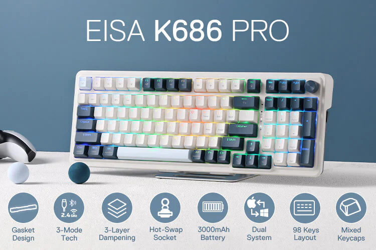 Eisa K686 Wgl Pro Se Keyboard & M944 Wireless & mp905 90-40 - Fun Touch Jordan