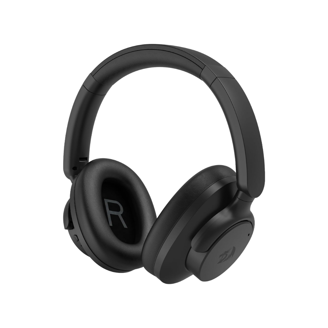 Redragon H610 Wireless Gaming Headset for PC, Mac, NS, Phone - BT 5.3 with Active Noise Cancellation, 40H Battery, Lightweight, Over-Ear Headphones with Built-in Mic, White