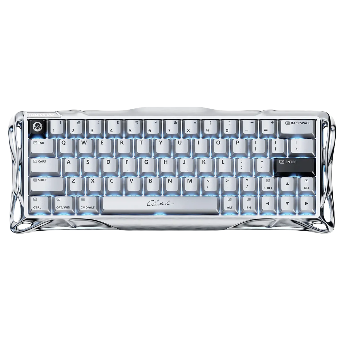 GravaStar Mercury V60 Pro Gaming Keyboard Deluxe Edition - 8kHz Magnetic Switch | Premium Hall Effect Keyboard – Dual Keycap Gift Box Set (chrome Silver).