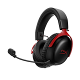HyperX Cloud III S Wireless Gaming Headset (2.4GHz, Bluetooth), DTS:X Spatial Virtual 3D Surround Sound Spatial Audio3 Battery Life up to 120 Hours 2.4GHz / 200 Hours Bluetooth, Detachable Mic Multi-Platform– Black & Red