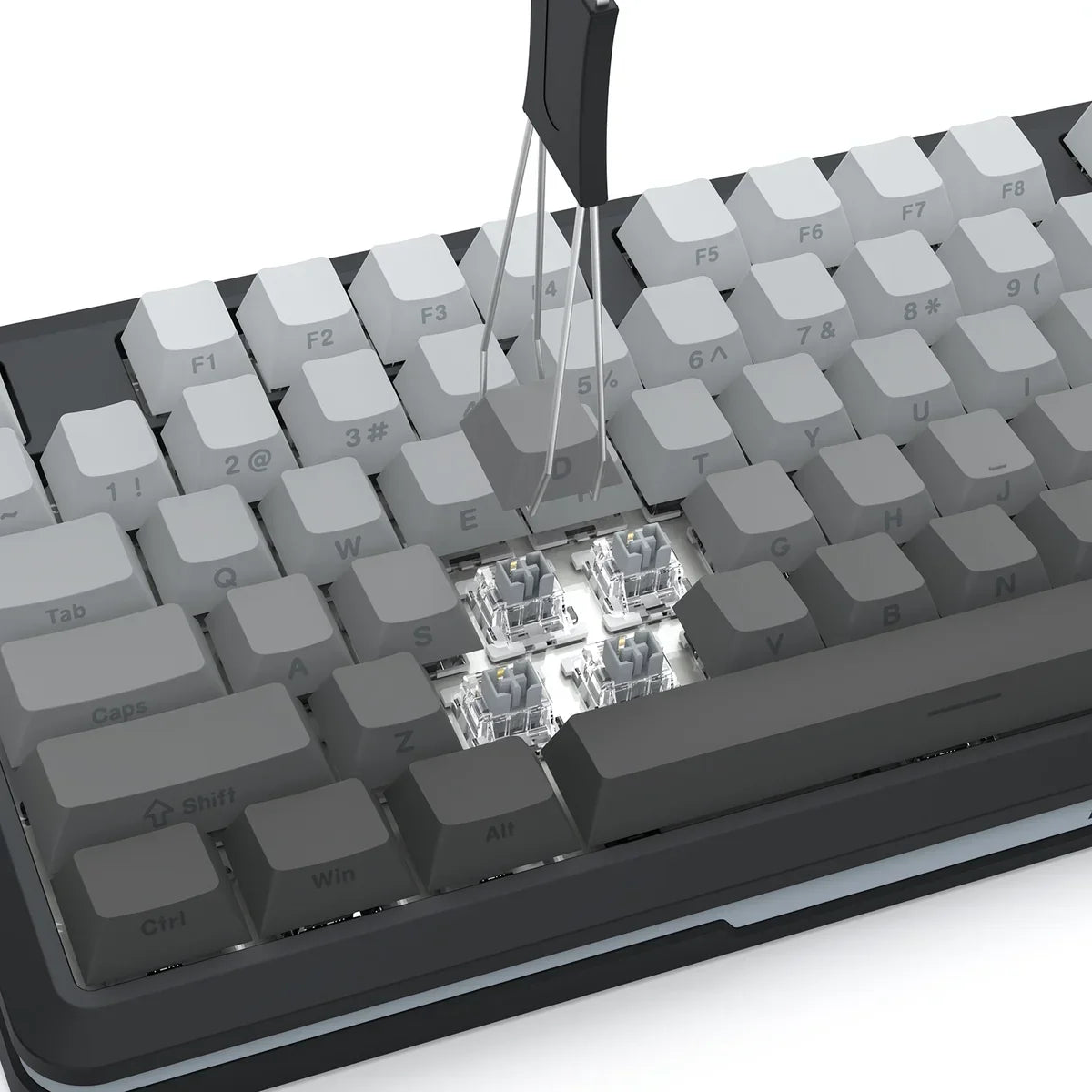 Redragon cyrus pro k681sp rgb wireless 75% hot-swappable gasket mechanical keyboard with knob (rpc linear switch)