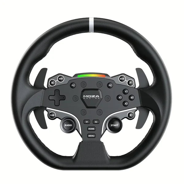 MOZA R5 Wheel and Pedals Kit Racing Simulator 5.5Nm Direct Drive Wheelbase,Unbeatable Rigid & Durable 11-Inch ES Racing Wheel SR-P Lite Dual Pedal and Desk Clamp All-in-One ,And MOZA HGP Racing Shifter.