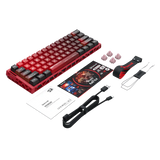 Redragon K753 HE Rapid Trigger Gaming Keyboard, 60% 61 Keys Wired Mechanical Keyboard w/Hype-Red Hollowed-Out Aluminum Base, Next-Gen UltraMag 100% POM Silky Rappid Trigger Magnetic Switch