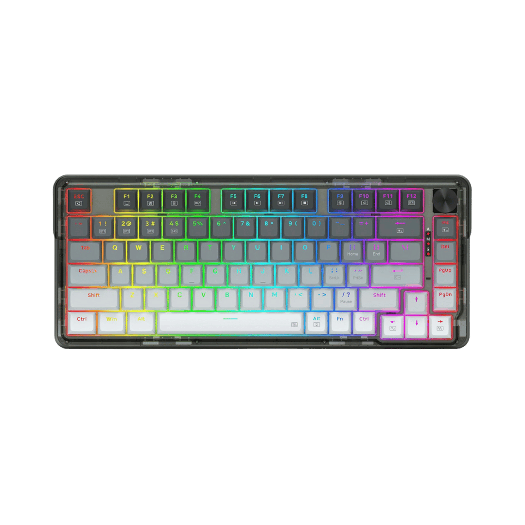 Redragon K673 Gg 75% Wireless Gasket Rgb Gaming Keyboard, 3-modes 81 Keys Pbt - - Fun Touch Shop