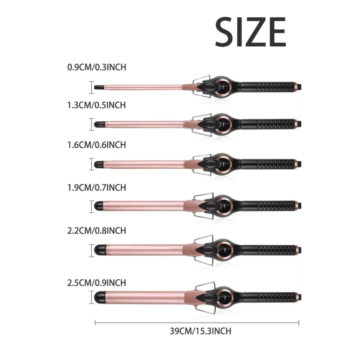 ENZO Professional Extra-Long Curling Iron – Nut Oil Ceramic Hair Wand