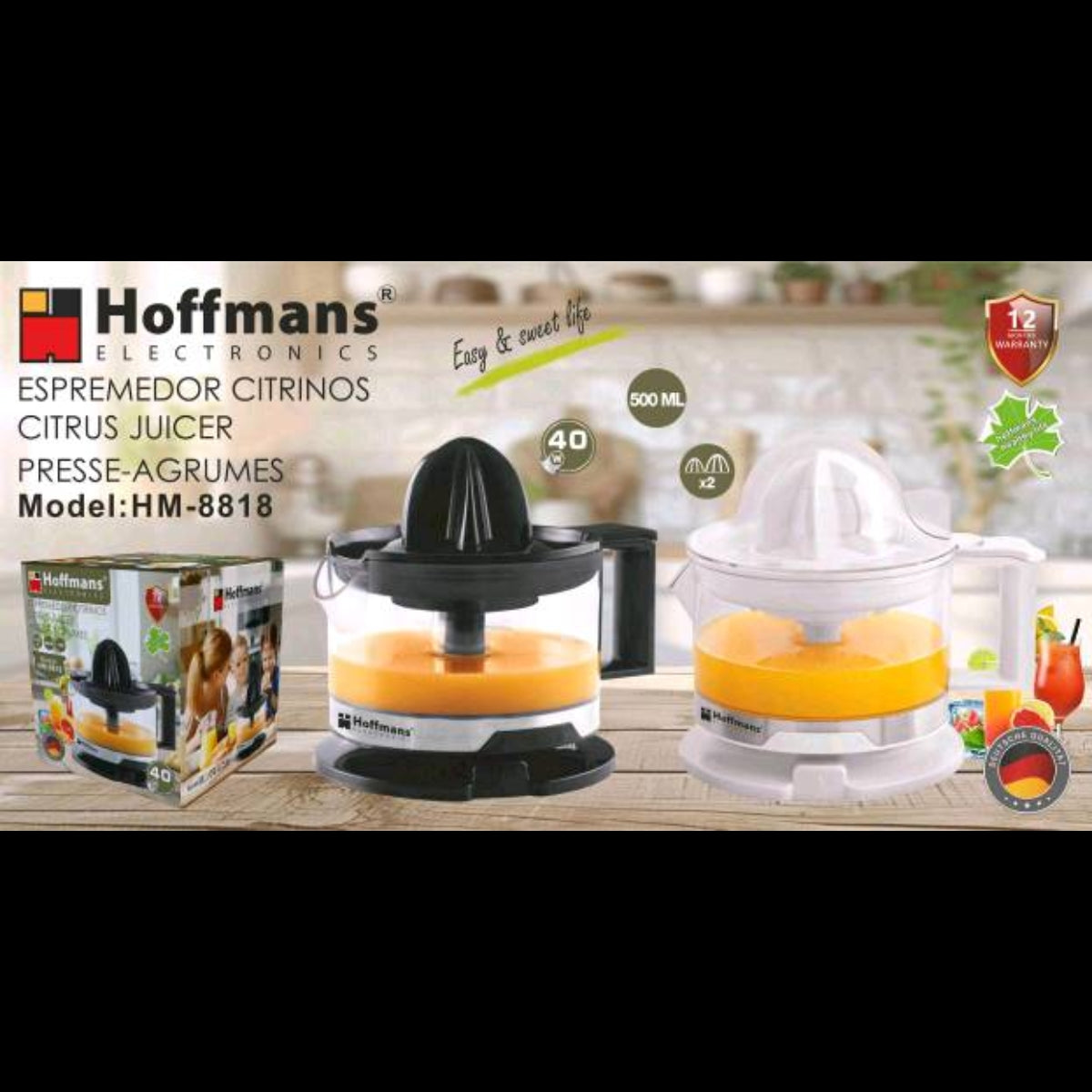 Hoffmans 40W Electric Citrus Juicer 500ml
