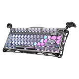 GravaStar Mercury K1 Pro Wireless Mechanical Gaming Keyboard, 75% Layout RGB Custom Keyboard, Electroplated Glossy Frame, Hot-Swappable Linear Switches – Cyberpunk Edition