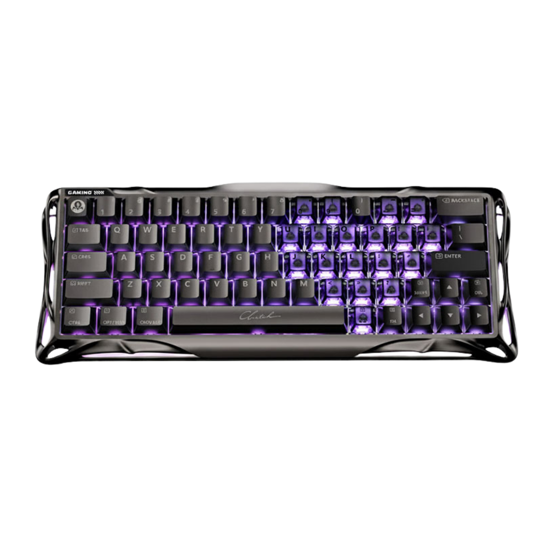 GravaStar Mercury V60 Pro Gaming Keyboard Deluxe Edition - 8kHz Magnetic Switch | Premium Hall Effect Keyboard – Dual Keycap Gift Box Set (Gun Metal).