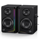 Redragon GS812 Wireless RGB Wooden Desktop Speakers