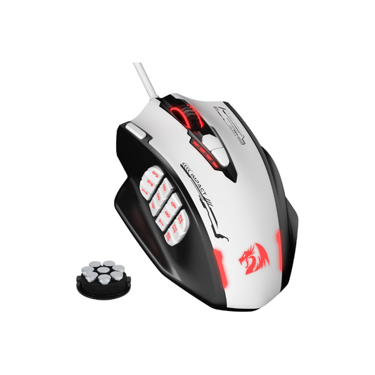 Redragon m908 wired rgb mmo gaming mouse 24000 dpi remapping keys | stable lag-free connection redefine keybinding