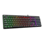 Redragon K521 Upgrade Rainbow LED Gaming Keyboard, 104 Keys Wired Mechanical Feeling Keyboard with Multimedia Keys, One-Touch Backlit, Anti-Ghosting, Compatible with PC, Mac, PS4/5, Xbox - - Fun Touch Shop