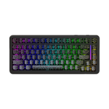 ATTACK SHARK X82 PRO HE Wireless Rapid Trigger RGB Mechanical Gaming Keyboard with Adjustable Actuation,2.4G/Wired/BT,8K Polling Rate,Hall Effect Magnetic Switch,5000mAh Battery for FPS(Black Contour)