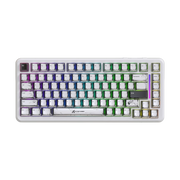 ATTACK SHARK X82PRO HE Wireless Rapid Trigger RGB Mechanical Gaming Keyboard with Adjustable Actuation,2.4G/Wired/BT,8K Polling Rate,Hall Effect Magnetic Switch,5000mAh Battery for PC FPS(White Anime)