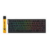 ATTACK SHARK X68 PRO HE Wireless Rapid Trigger Gaming Keyboard with Adjustable Actuation,8K Polling Rate,Hall Effect Magnetic Switch,Hot-Swap,RGB Backlit,BT/2.4GHz/Wired,for FPS Games-Black