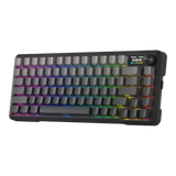 Redragon K724 PRO Wireless Gasket Gaming Keyboard w/Hype 1.14’’ TFT Screen & Knob, 81-Key 75% Mechanical Keyboard, 5-Layer Noise Dampening, Hot-Swap South-Facing RGB Socket, Gradient PBT Keycaps