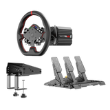 PXN VD6 Bundle: PC Steering Wheel and Pedals – 6 Nm Direct Drive Servo Motor Base, W AS Racing Wheel, Hall Effect 2-Pedal Set, and Table Clamp – Professional Sim Racing Setup for Windows PC (7–11)