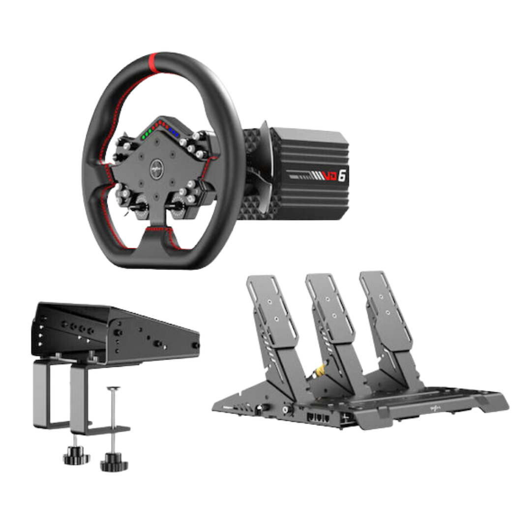 PXN VD6 Bundle: PC Steering Wheel and Pedals - Fun Touch Jordan