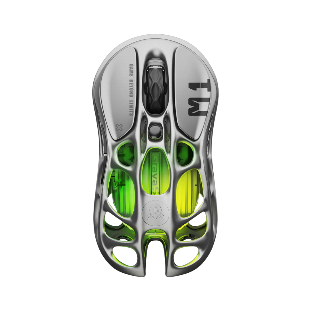 GravaStar Mercury M1 Pro Wireless Gaming Mouse – 26,000 DPI PAW3395DM Sensor • Lightweight Magnesium Alloy • Tri-Mode (Wired/2.4GHz/Bluetooth) • 4K Polling Rate • Up to 200-Hour Battery.