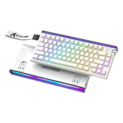 ATTACK SHARK R85HE Wired 75% Hall Effect Rapid Trigger Mechanical RGB Gaming Keyboard with 8K Polling,0.05mm RT Accuracy,0.08MS Latency,Magnetic Switch,5Layer Sound Damped,Driver for PC(White Contour)