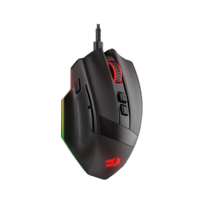 Redragon m923 wired rgb optical gaming mouse 24k dpi remapping keys | stable lag-free connection smooth precise
