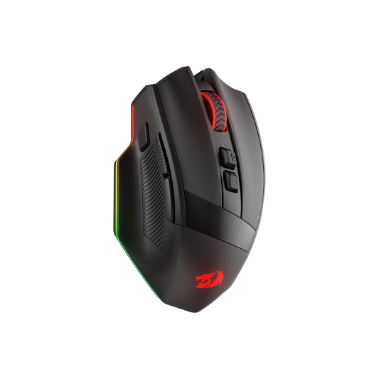 Redragon m923 pro wireless rgb gaming mouse 24k dpi remapping keys | cable-free delay smooth precise tracking custom