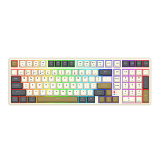 Redragon k528 wireless gaming keyboard bluetooth computer keyboards creamy cute with number pad rgb backlit tri-mode