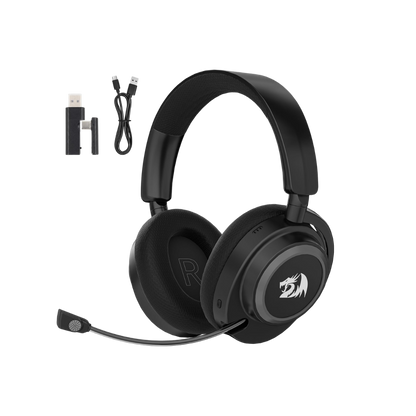 Redragon h891 wireless gaming headset tri-mode (2.4g/bt/wired) 65h battery 50mm drivers & 7.1 surround sound