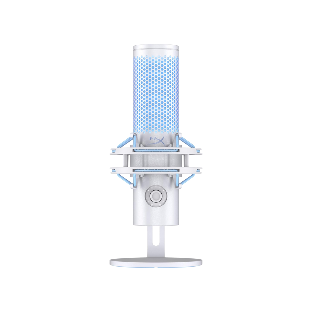HyperX Quadcast 2 Frost – USB Microphone for Gaming, Streaming and Podcasting, with On-Board Controls, LED Lighting, Removable Shock Mount ,White.