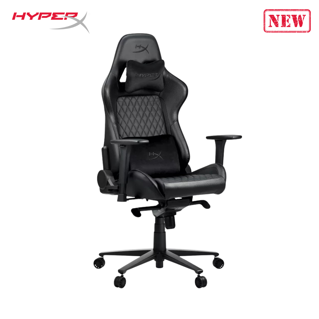 Nordic Game Supply HyperX Blast Gaming Chair - Ergonomic Gaming Chair, Leather Upholstery Video Chair - Red Black PC Racing Tilt Gaslift Foam Armrests Office Secret Hyper X Chair Lab - N=Black.
