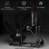 Dardoo Racing Simulator Cockpit with Monitor Stand - TV Mount&Black Seat fit for Logitech G923 Thrustmaster Wheels Fanatec WITHOUT Wheel Shifter Pedal and Display (Monitor Stand Cockpit - Black)