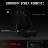 Dardoo Racing Simulator Cockpit with Monitor Stand - TV Mount&Black Seat fit for Logitech G923 Thrustmaster Wheels Fanatec WITHOUT Wheel Shifter Pedal and Display (Monitor Stand Cockpit - Black)