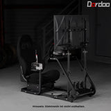 Dardoo Racing Simulator Cockpit with Monitor Stand - TV Mount&Black Seat fit for Logitech G923 Thrustmaster Wheels Fanatec WITHOUT Wheel Shifter Pedal and Display (Monitor Stand Cockpit - Black)