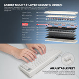 Fantech ATOM X66 MK614 Mechanical Keyboard  - white