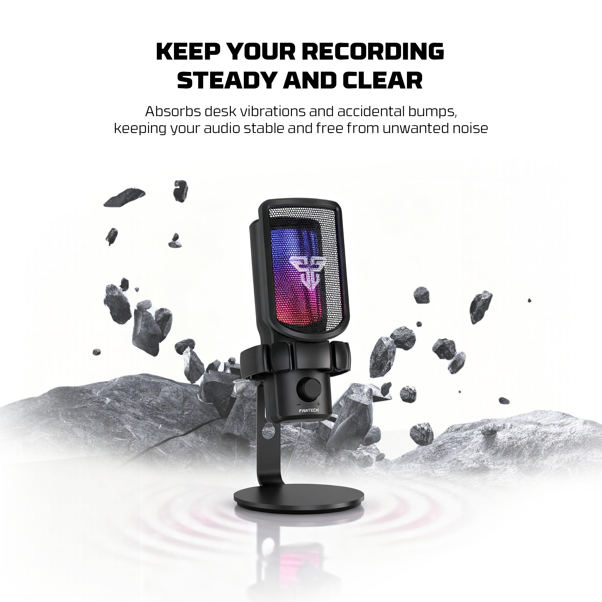 Fantech LEVIOSA MCX01 Professional Condenser Wireless Microphone | White - Fun Touch Jordan