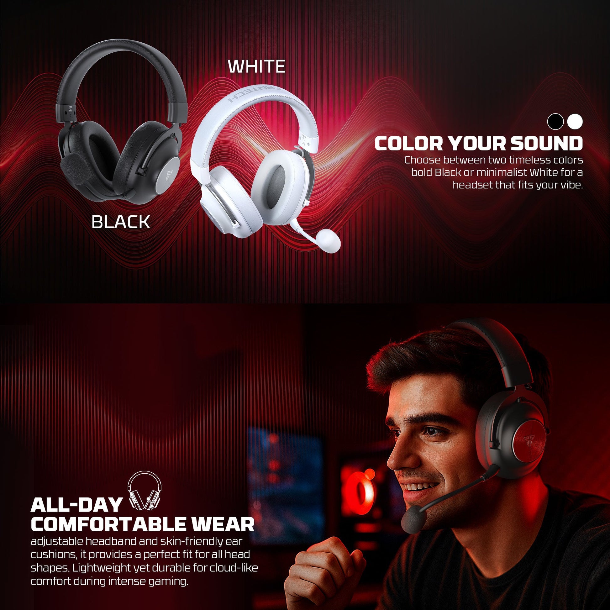 FANTECH WHG05 STELLAR Multiplatform Wireless Gaming Headset - Fun Touch Jordan