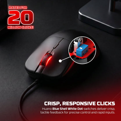 Fantech helios neo ux3v2s wired gaming mouse with rgb lighting 6d macro function 400-20000 adjustable dpi 20 million