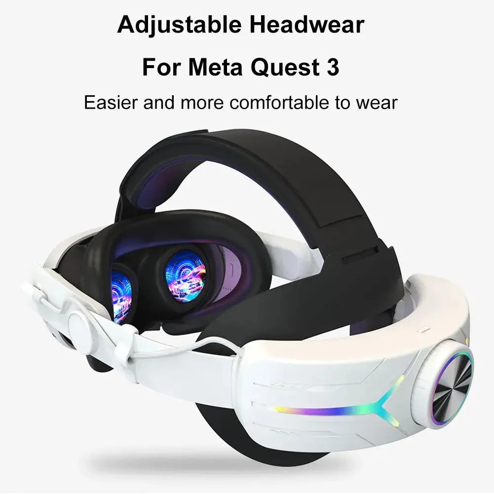Adjustable vr head strap for meta quest 3