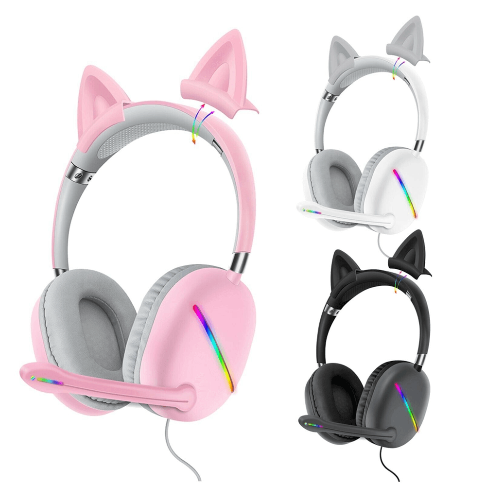 AKZ-D52 Cat Ear Gaming Headset With Sound & RGB Light JOD 10