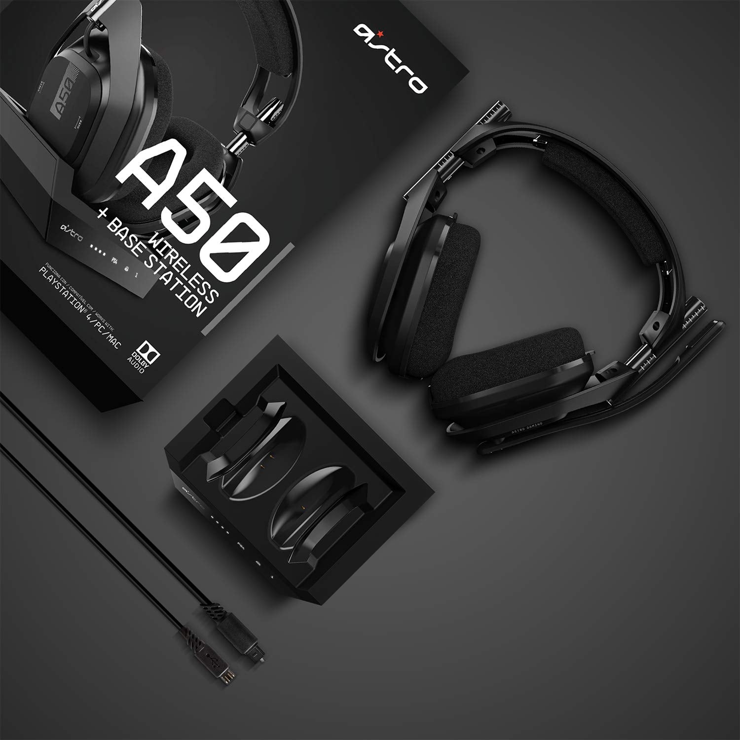 ASTRO Gaming A50 Wireless Headset + Base Station Gen 4 Compatible With PS5 PS4