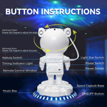 Astronaut Night Light Projector with Music Lightning