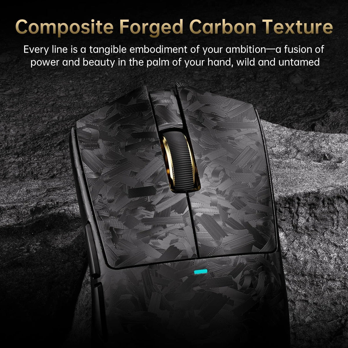 Attack shark x11 ultra 8k carbon fiber wireless gaming mouse with 42000 dpi-paw3950 max sensor-63g lightweight,nordic