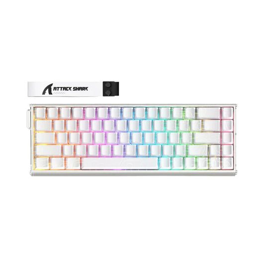 Attack shark x68max he wired rapid trigger mechanical creamy tkl rgb gaming keyboard with full aluminum cnc,8k