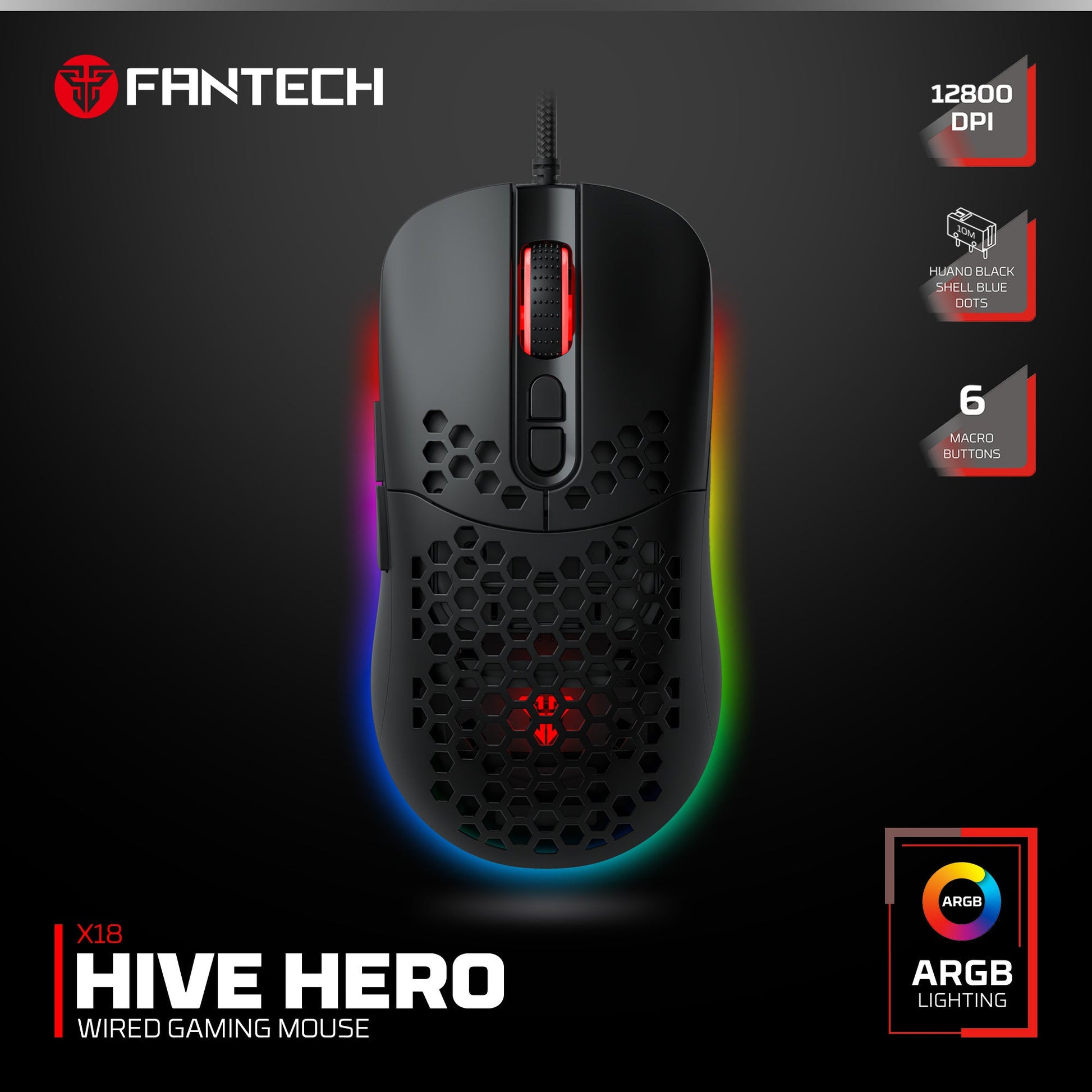 Fantech Hero Combo P53 keyboard and mouse and headset and mousepad + stand free - - Fun Touch Shop