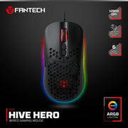 Fantech HERO X18 Gaming Mouse RGB Black - - Fun Touch Shop
