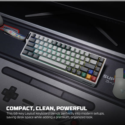 Fantech keyboard atom he68 mk922 magnetic switch 8000 hz – gray