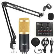 BM 800 Professional Condenser Microphone with V8 Soundcard Streaming
