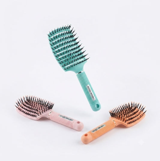 ENZO High Quality Nylon Rib Comb Salon Curly Hair Brush
